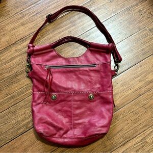 Roots Leather Hobo Bag